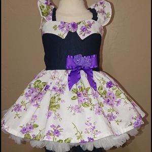 Purple and White Flower Outfit